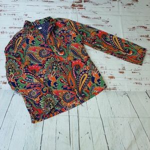 Vera Bradley Art-to-wear button up top